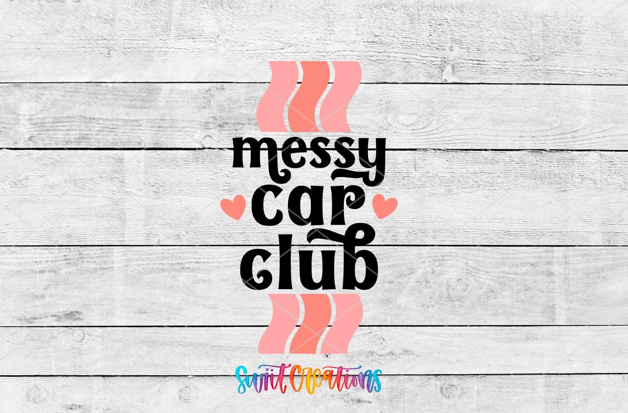 Messy Car Club Motel Keychain UV DTF Transfer | Funny Retro Car Quote | MK2107 - Swiit Creations