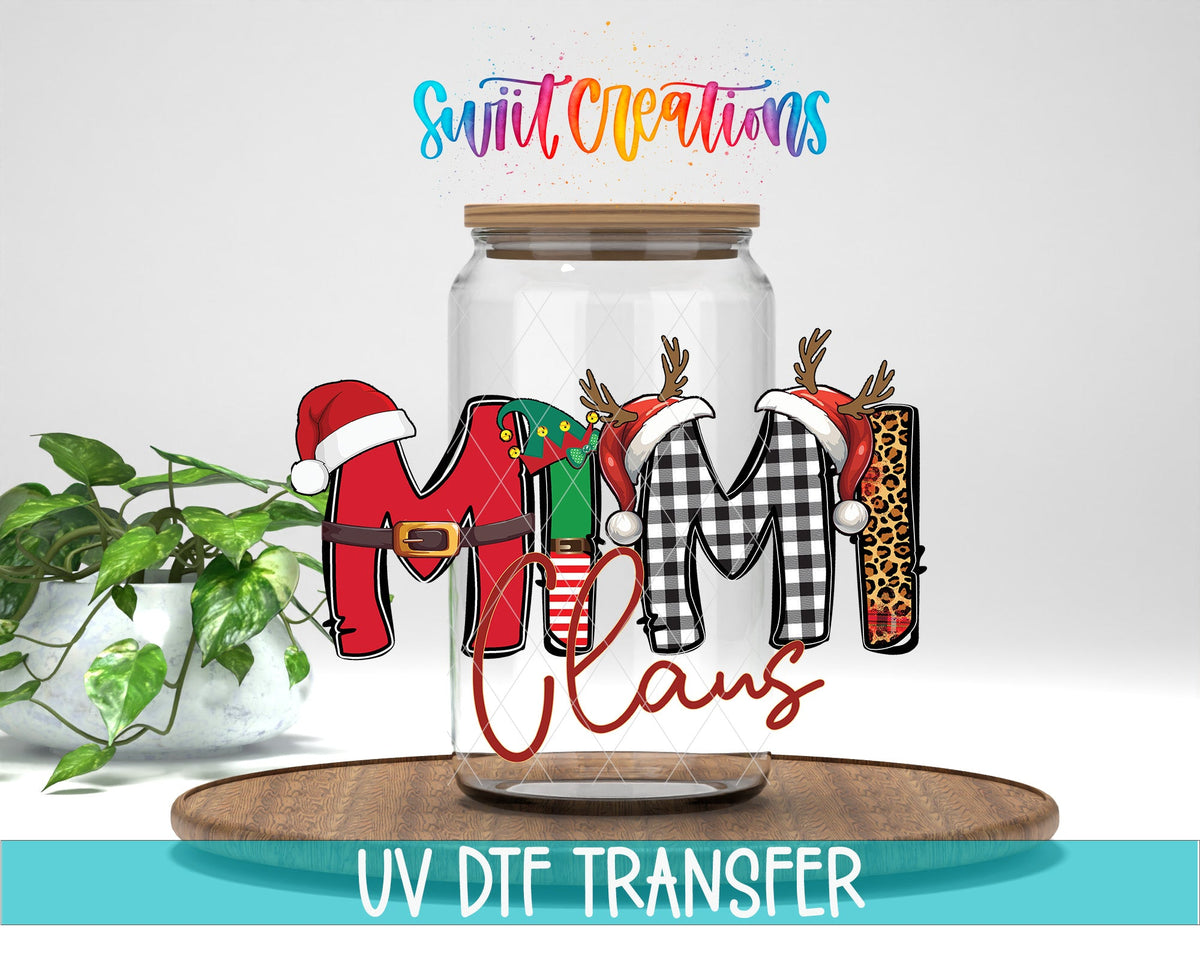 Mimi Claus Christmas UV DTF Cup Decal | UV1224 - Swiit Creations