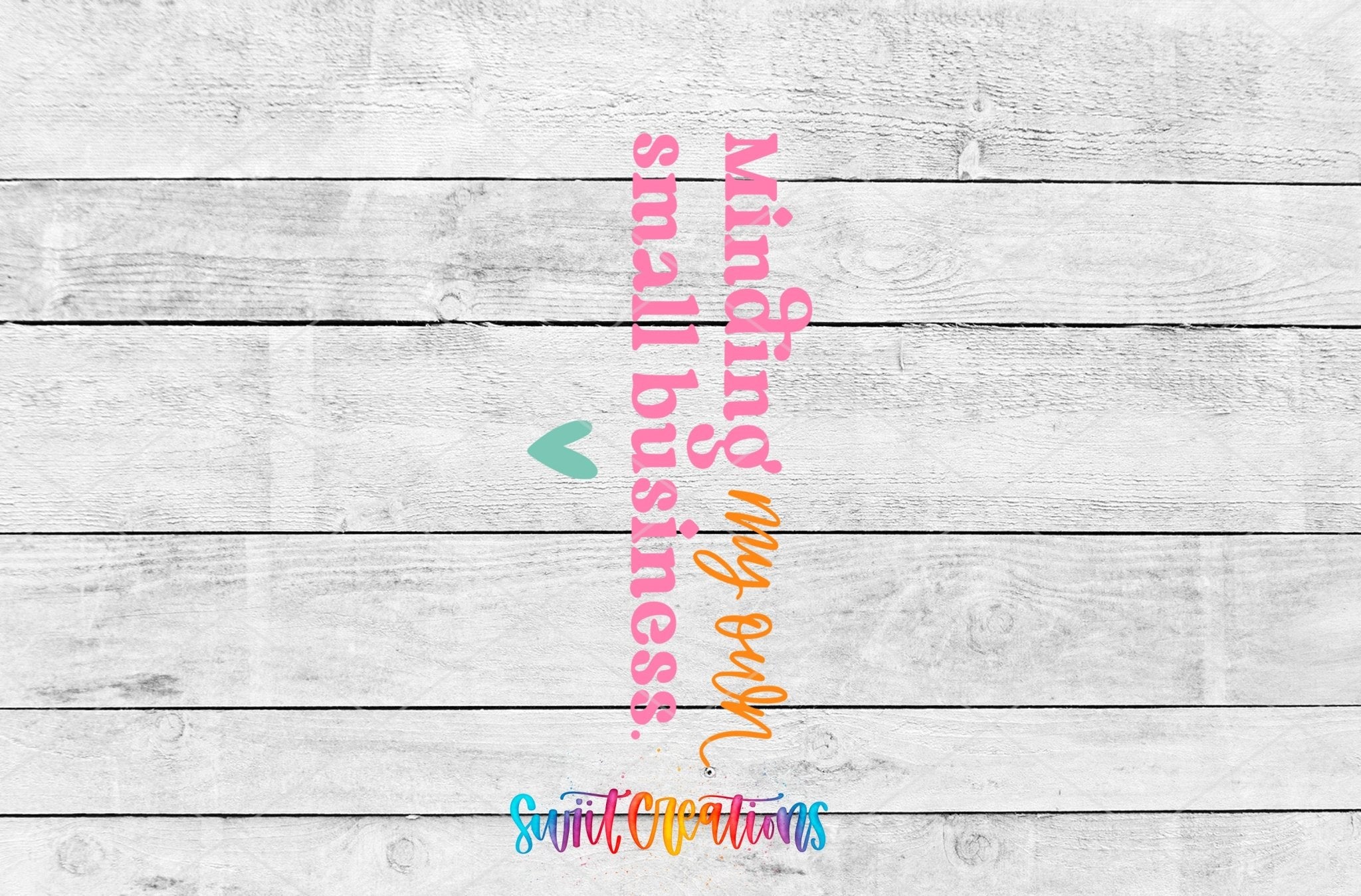 Minding My Own Small Business Motel Keychain UV DTF Transfer | MK2057 - Swiit Creations