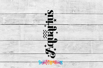 Aquarius motel keychain UV DTF transfer artwork preview by Swiit Creations