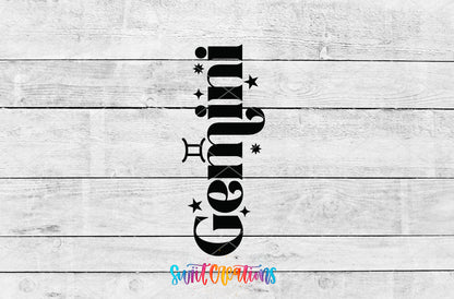 Gemini motel keychain UV DTF transfer artwork preview by Swiit Creations