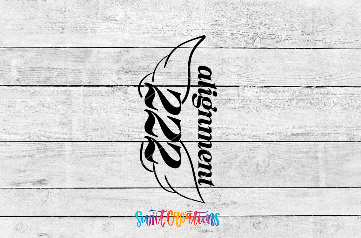 222 Alignment motel keychain UV DTF transfer artwork preview by Swiit Creations