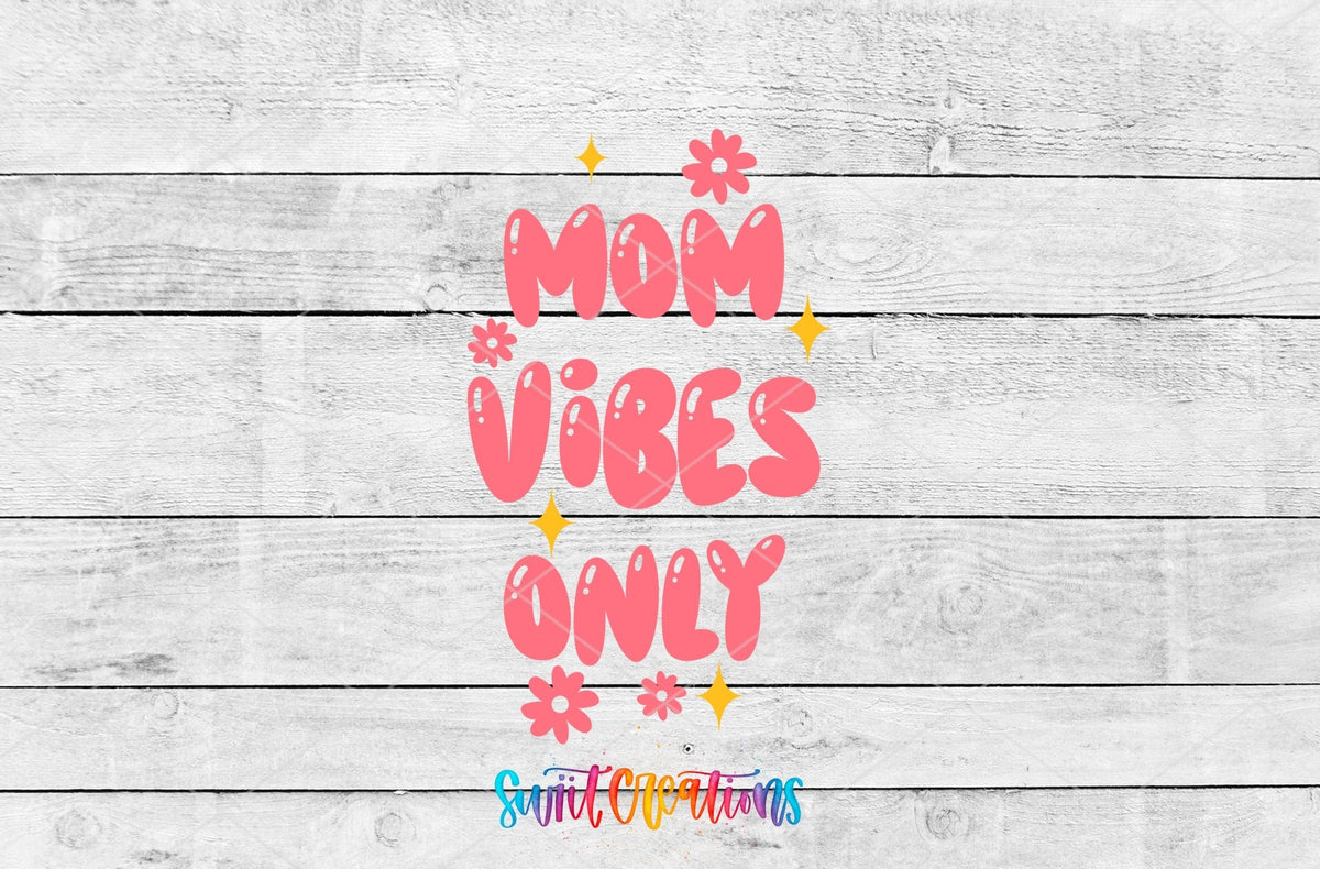 Mom Vibes Only Motel Keychain UV DTF Transfer | Retro Floral Mom Decal | MK2189 - Swiit Creations