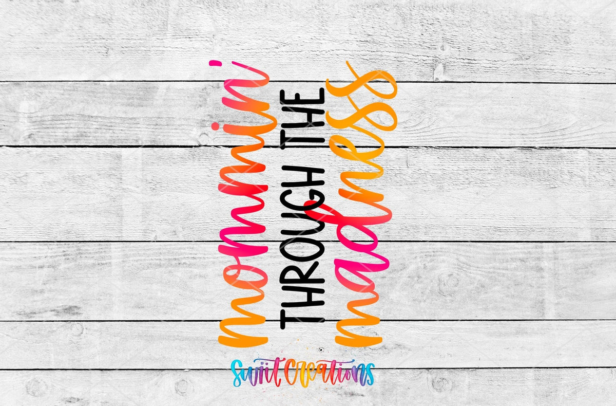 Mommin' Through The Madness Motel Keychain UV DTF Transfer | Funny Mom Saying | MK1131 - Swiit Creations