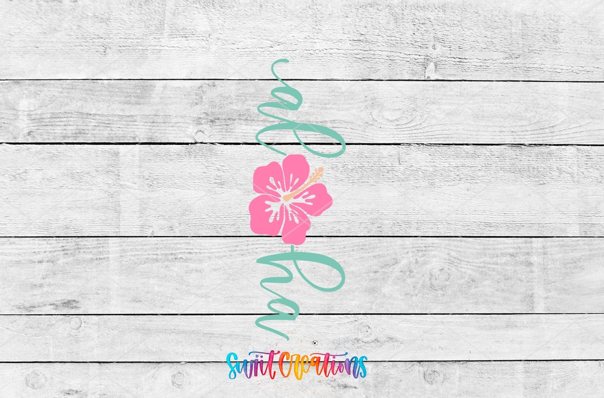 Motel Keychain Decal, Aloha Hibiscus UV DTF Transfer | MK2052 - Swiit Creations