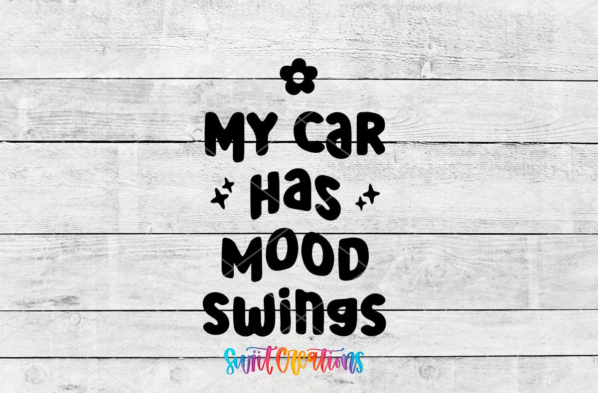 My Car Has Mood Swings Motel Keychain UV DTF Transfer | Funny Driver Decal | MK2218 - Swiit Creations