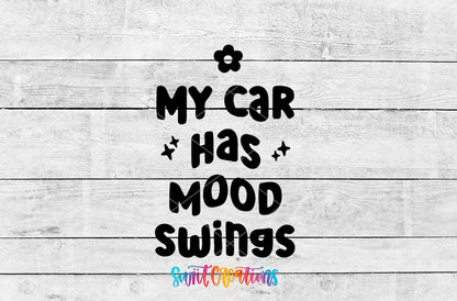 My Car Has Mood Swings Motel Keychain UV DTF Transfer | Funny Driver Decal | MK2218 - Swiit Creations