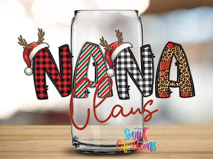 Nana Claus Christmas UV DTF Cup Decal | UV1232 - Swiit Creations