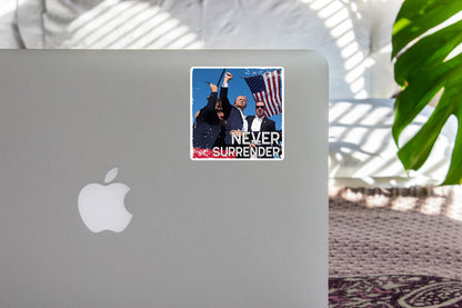 Never Surrender Trump Sticker SS910 - Swiit Creations