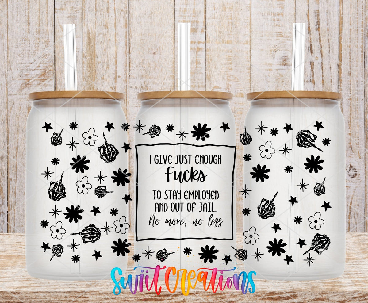 No More No Less UV DTF Transfer Tumbler Wrap | Adult Humor Work Life | DTF110 - Swiit Creations