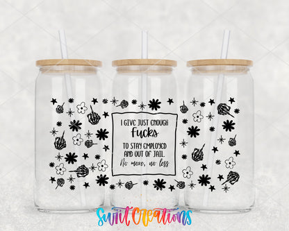 No More No Less UV DTF Transfer Tumbler Wrap | Adult Humor Work Life | DTF110 - Swiit Creations