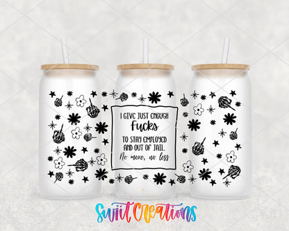 No More No Less UV DTF Transfer Tumbler Wrap | Adult Humor Work Life | DTF110 - Swiit Creations