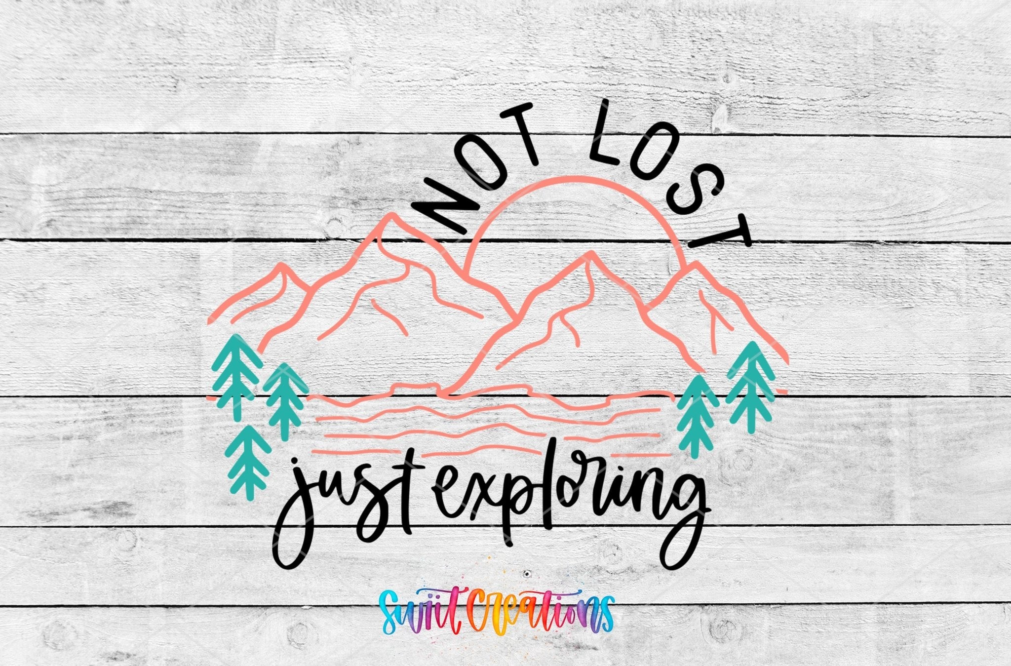 Not Lost Just Exploring Motel Keychain UV DTF Transfer | Mountain Adventure | MK2103 - Swiit Creations