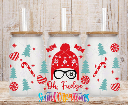 Oh Fudge UV DTF Transfer Tumbler Wrap | Funny Christmas Holiday | DTF185 - Swiit Creations