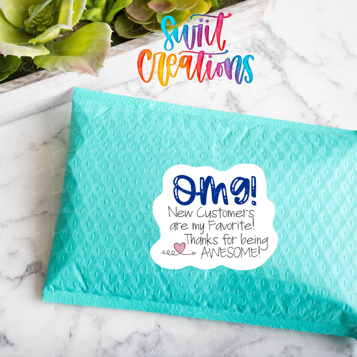 OMG New Customers Sticker | SB44 - Swiit Creations
