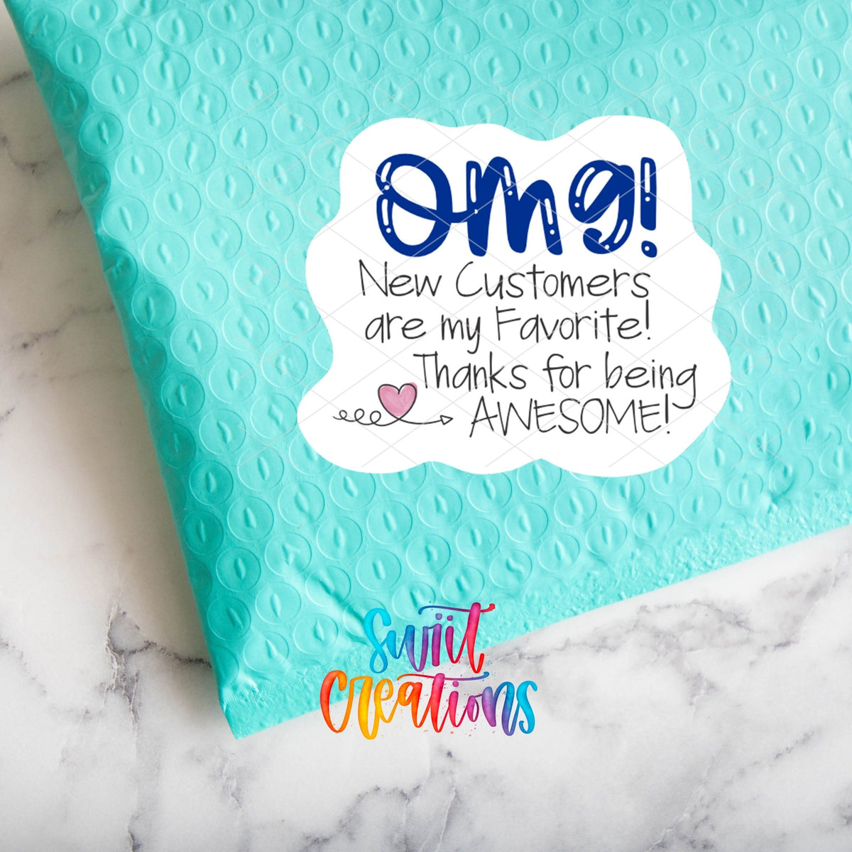 OMG New Customers Sticker | SB44 - Swiit Creations