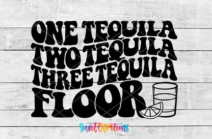 One Tequila Two Tequila Three Tequila Floor UV DTF Decal | UV1076 - Swiit Creations