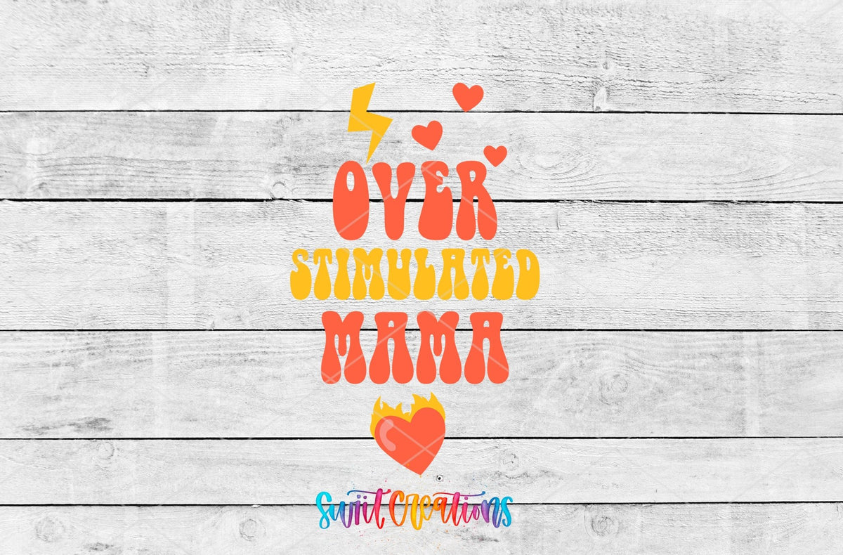 Overstimulated Mama Motel Keychain UV DTF Transfer | Funny Mom Saying Decal | MK2187 - Swiit Creations