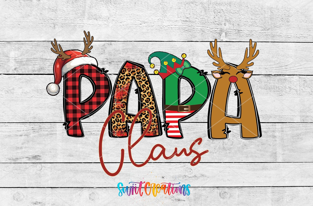 Papa Claus Christmas UV DTF Cup Decal | UV1234 - Swiit Creations