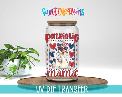 Patriotic Mama Goose UV DTF Transfer |UV2152 - Swiit Creations