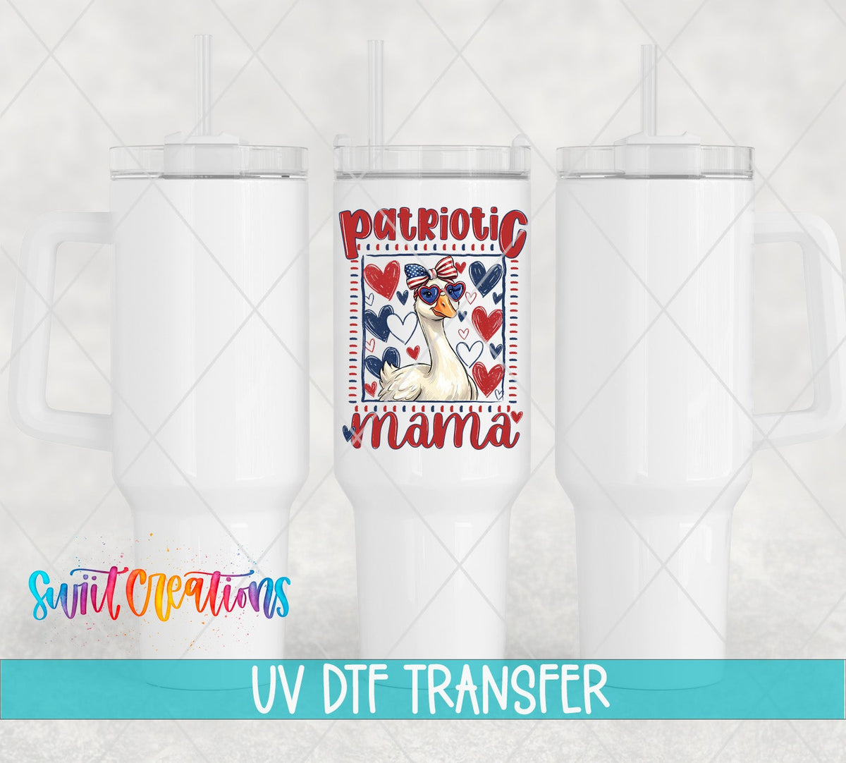 Patriotic Mama Goose UV DTF Transfer |UV2152 - Swiit Creations