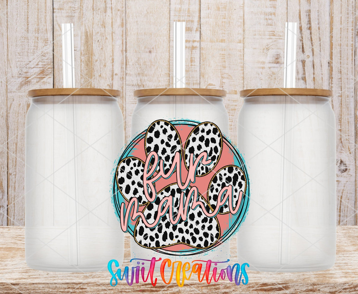 Paw Print Fur Mama UV DTF Cup Decal | UV838 - Swiit Creations