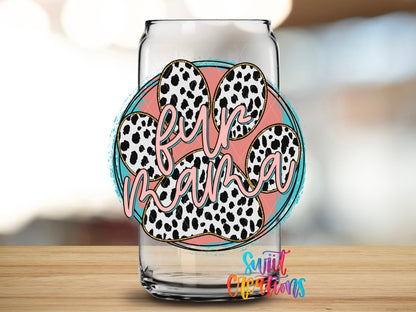 Paw Print Fur Mama UV DTF Cup Decal | UV838 - Swiit Creations