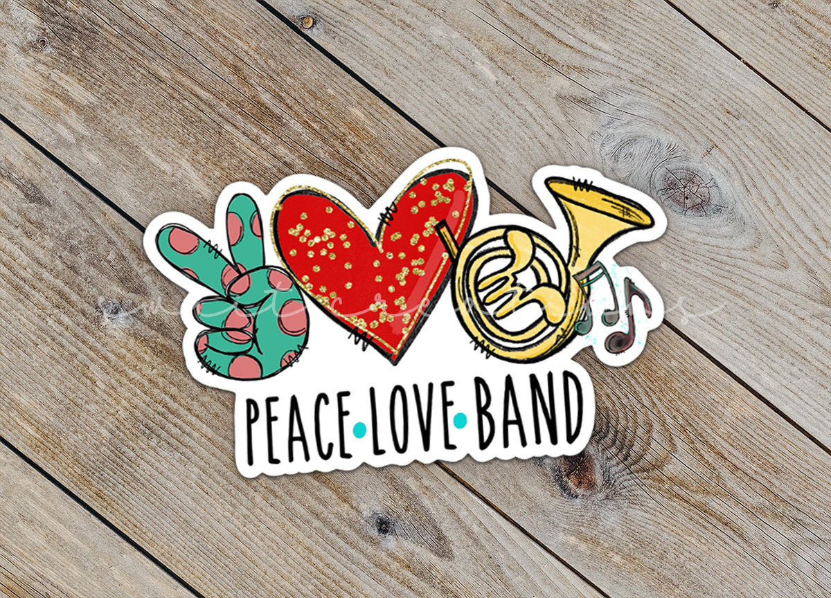 Peace Love Band Sticker SS309 - Swiit Creations