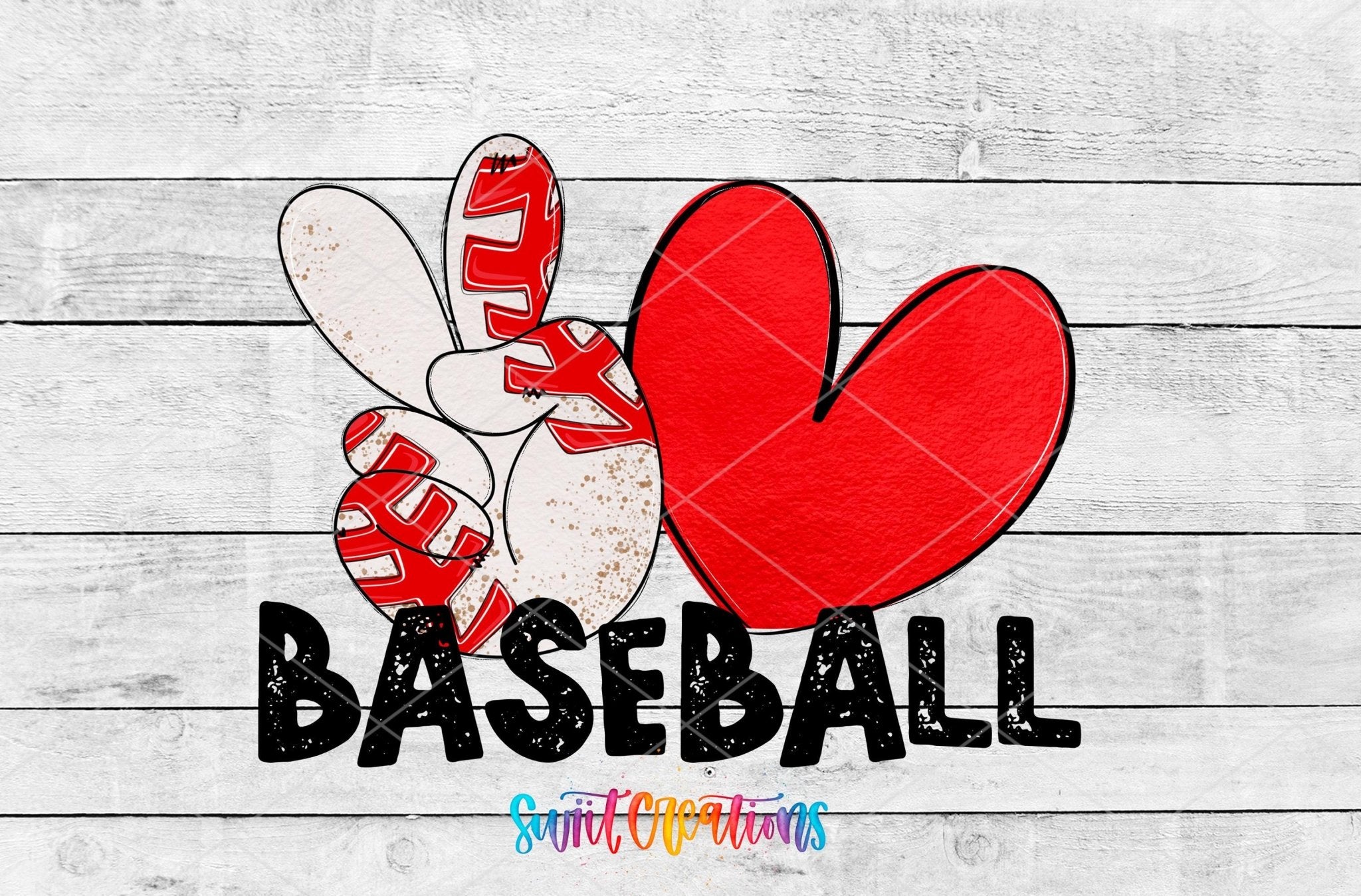 Peace Love Baseball Motel Keychain UV DTF Transfer | Sports Fan Design | MK1549 - Swiit Creations