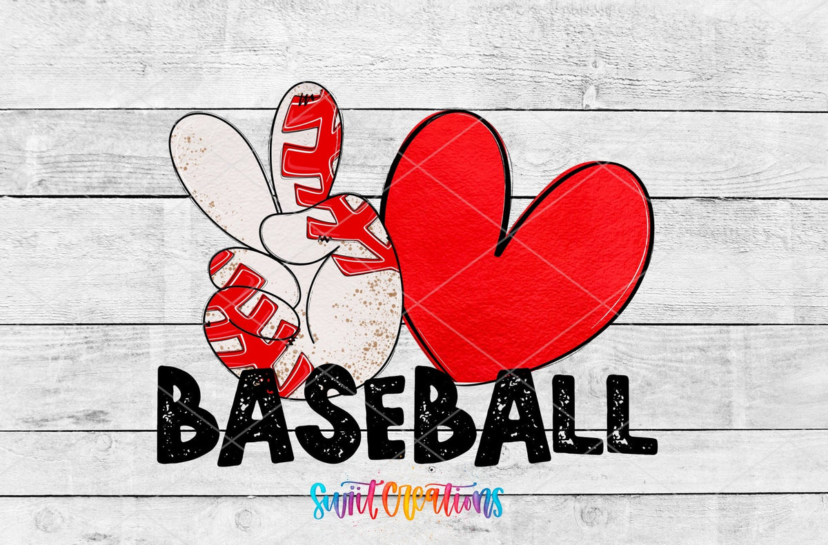 Peace Love Baseball UV DTF Cup Decal | UV1549 - Swiit Creations
