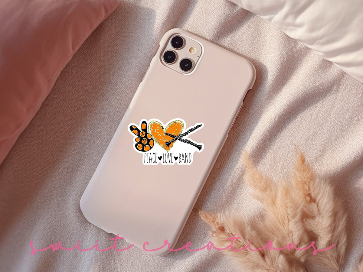 Peace Love Clarinet Sticker SS748 - Swiit Creations