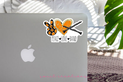 Peace Love Clarinet Sticker SS748 - Swiit Creations