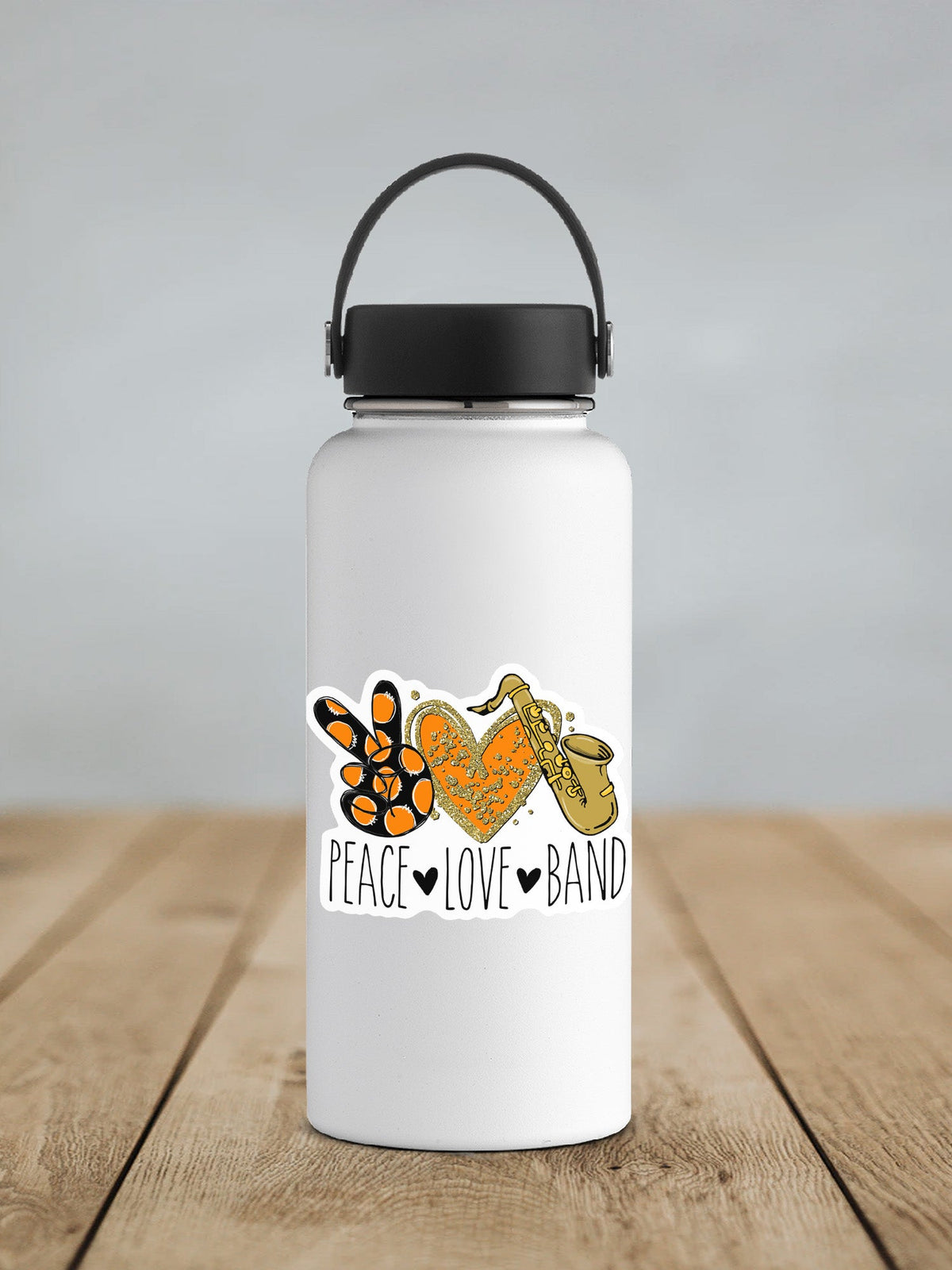 Peace Love Saxophone Sticker SS308 - Swiit Creations