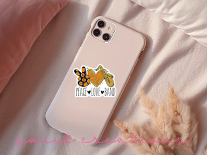 Peace Love Saxophone Sticker SS308 - Swiit Creations