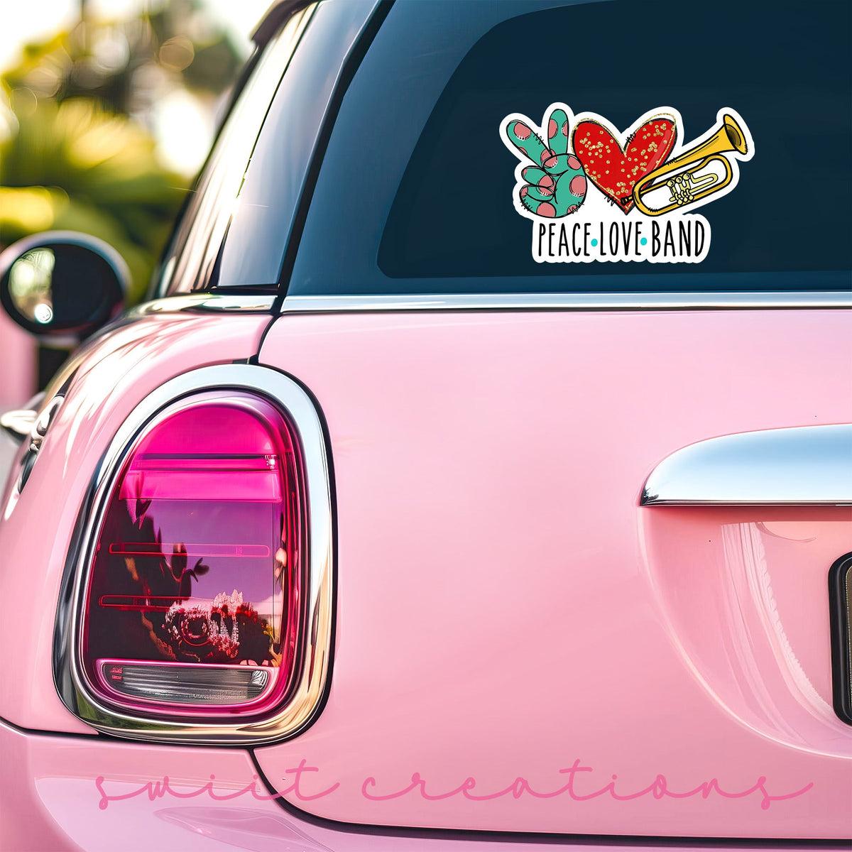 Peace Love Trumpet Sticker SS747 - Swiit Creations