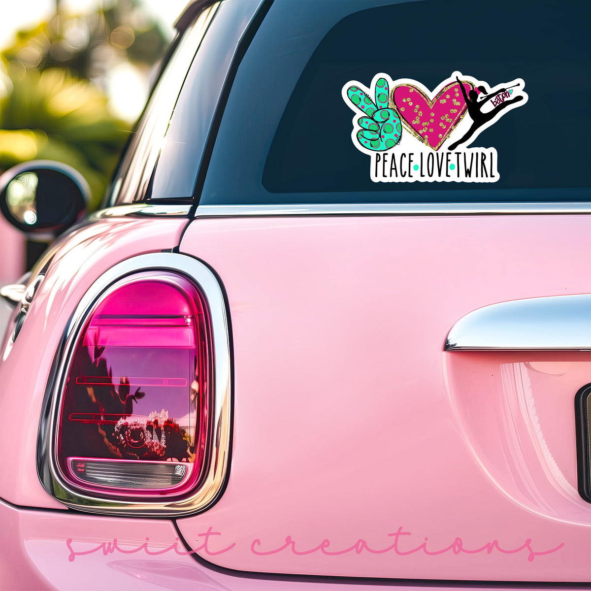 Peace Love Twirl Sticker SS312 - Swiit Creations