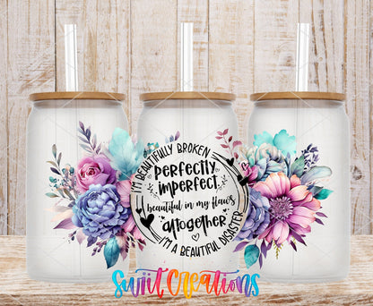 Perfectly Imperfect UV DTF Transfer Tumbler Wrap | Floral Self Love | DTF205 - Swiit Creations