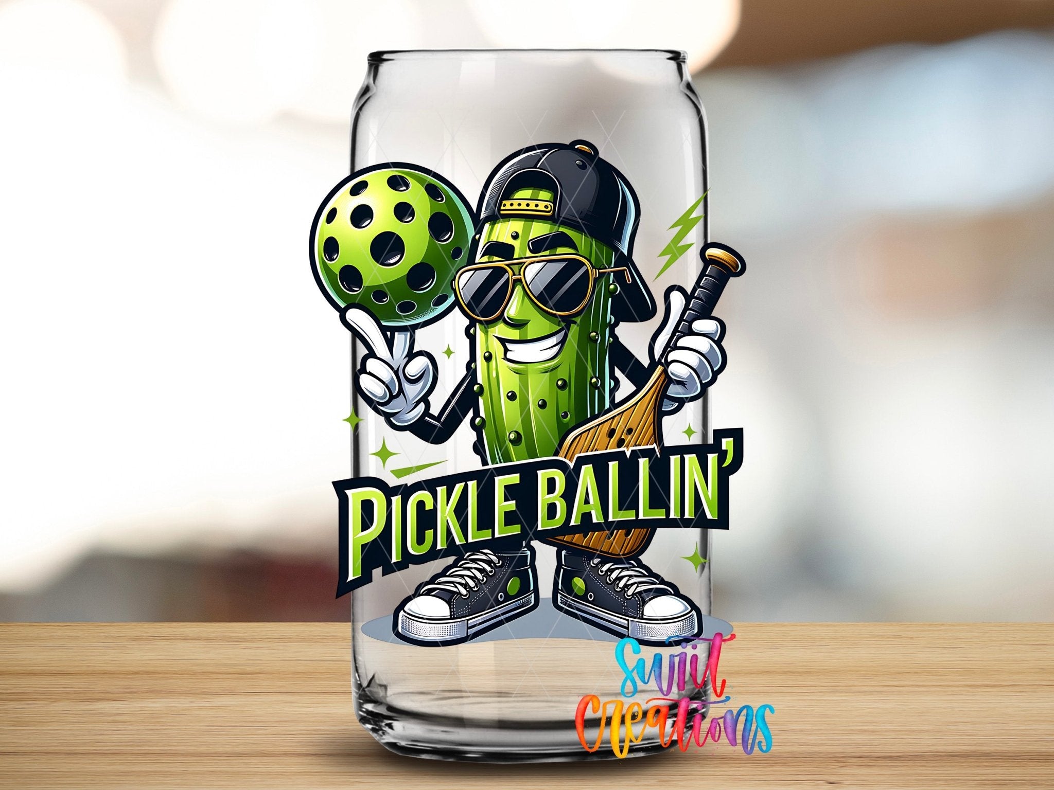 Pickle Ballin Funny Pickleball UV DTF Tumbler Transfer Decal | UV2070 - Swiit Creations
