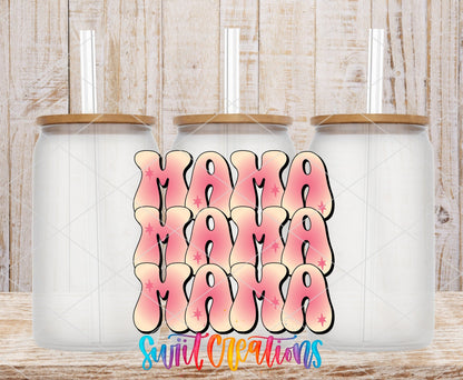 Pink Mama Retro Pink UV DTF Cup Decal | UV891 - Swiit Creations