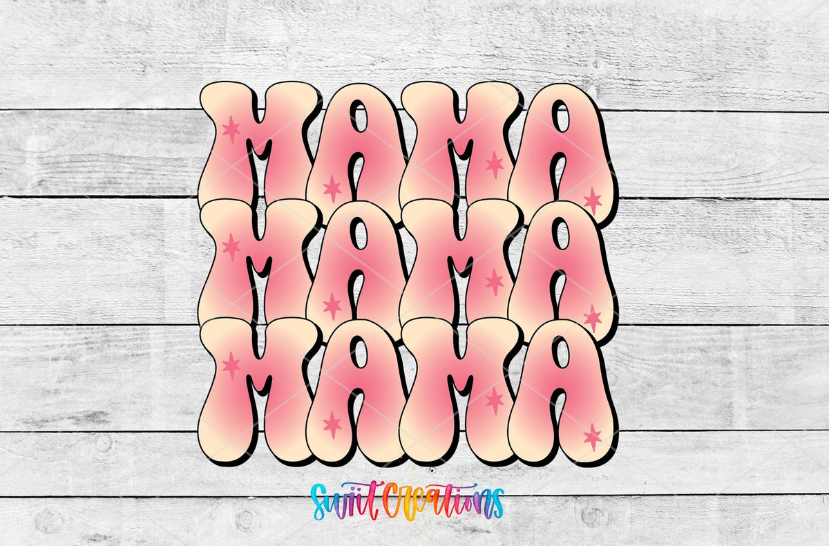 Pink Mama Retro Pink UV DTF Cup Decal | UV891 - Swiit Creations