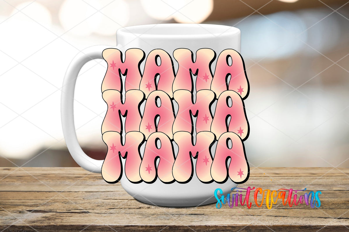 Pink Mama Retro Pink UV DTF Cup Decal | UV891 - Swiit Creations