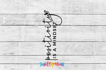 Positivity Is A Mindset Motel Keychain UV DTF Transfer | MK795 - Swiit Creations