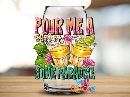 Pour Me a Shot of Some Sunshine UV DTF Cup Decal | UV1023 - Swiit Creations