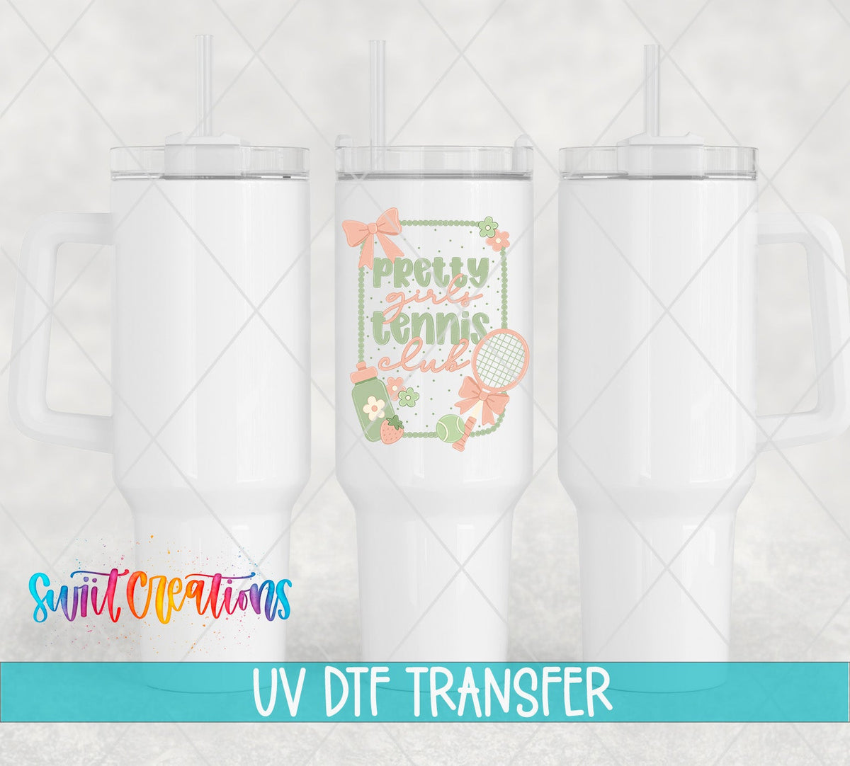 Pretty Girls Tennis Club UV DTF Transfer | UV2153 - Swiit Creations
