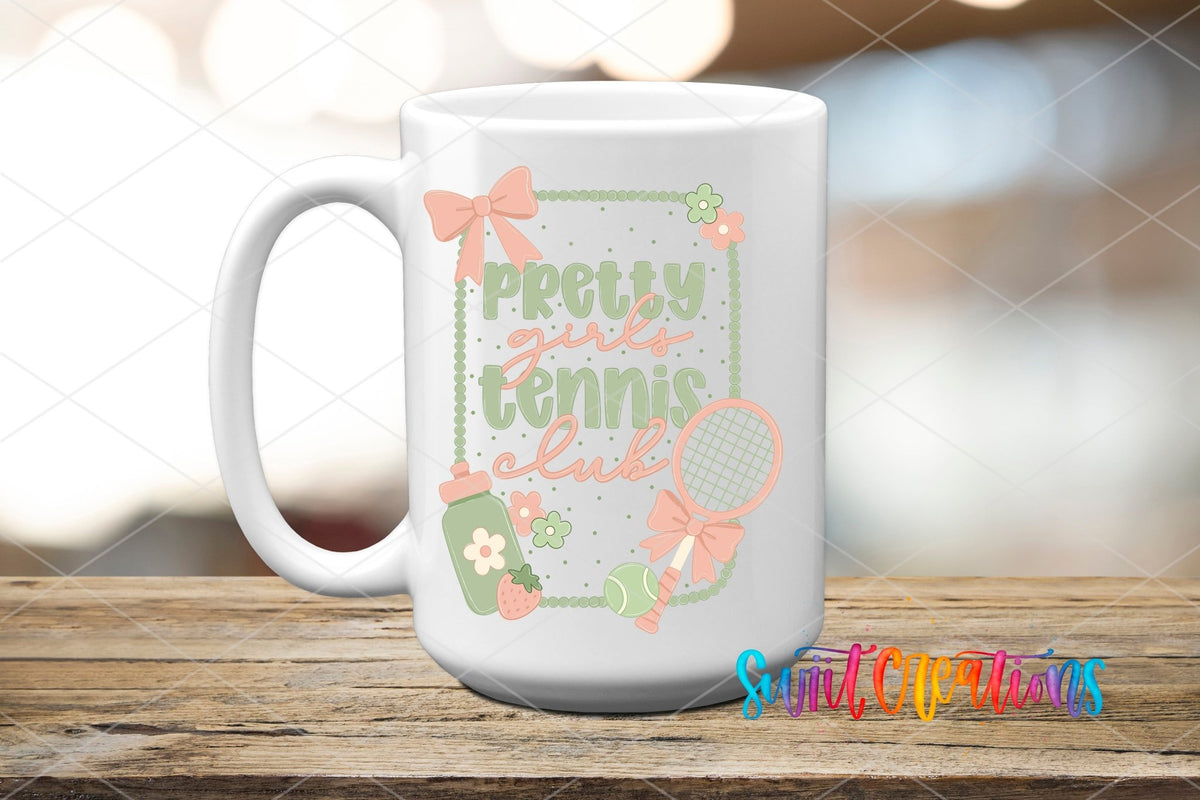 Pretty Girls Tennis Club UV DTF Transfer | UV2153 - Swiit Creations
