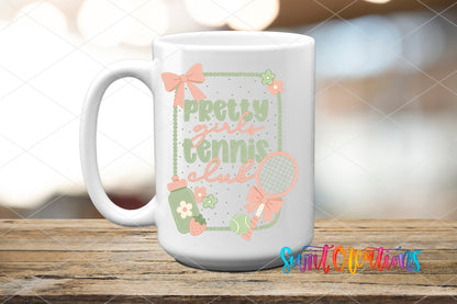 Pretty Girls Tennis Club UV DTF Transfer | UV2153 - Swiit Creations
