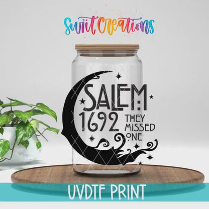 Salem 1692 They Missed One UV DTF Cup Decal | UV1737