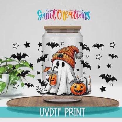 Cute Ghost Halloween UV DTF Transfer Tumbler Wrap | DTF011