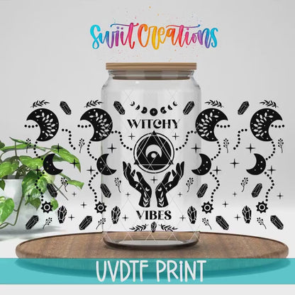 Witchy Vibes Moon Phase UV DTF Transfer Tumbler Wrap | DTF022