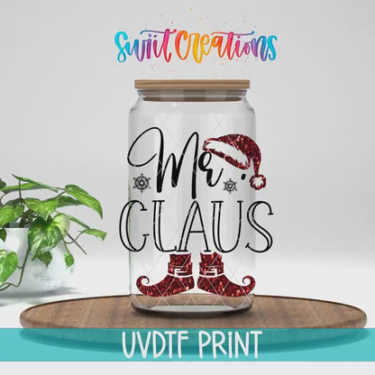 Mr Claus Christmas UV DTF Cup Decal | UV1203